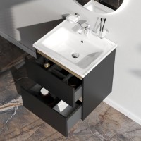 Мебель для ванной комнаты AM.PM X-Joy 55 подвесная, черная матовая