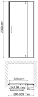 Душевая дверь в нишу Wasserkraft Neime 19P 04