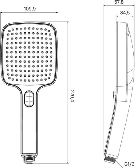 Душевая лейка IDDIS Esper ESP3FCSi18 хром, белый