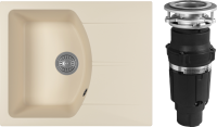 Комплект Мойка Florentina Паола 620 шампань + Измельчитель Bone Crusher BC 610-AS