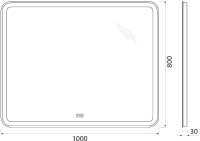 Зеркало BelBagno SPC-MAR-1000-800-LED-TCH-WARM с подогревом