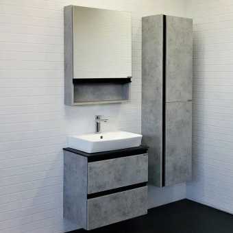 Мебель для ванной Comforty Эдинбург 60-2 подвесная, бетон светлый, раковина 9055RA-50