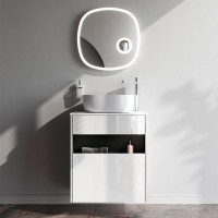 Тумба с раковиной AM.PM Func 60 белый глянец, со столешницей, раковина M8FWCC30430WG