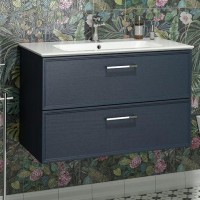 Тумба с раковиной KERAMA MARAZZI Piano Classic 75 подвесная, ясень синий матовый