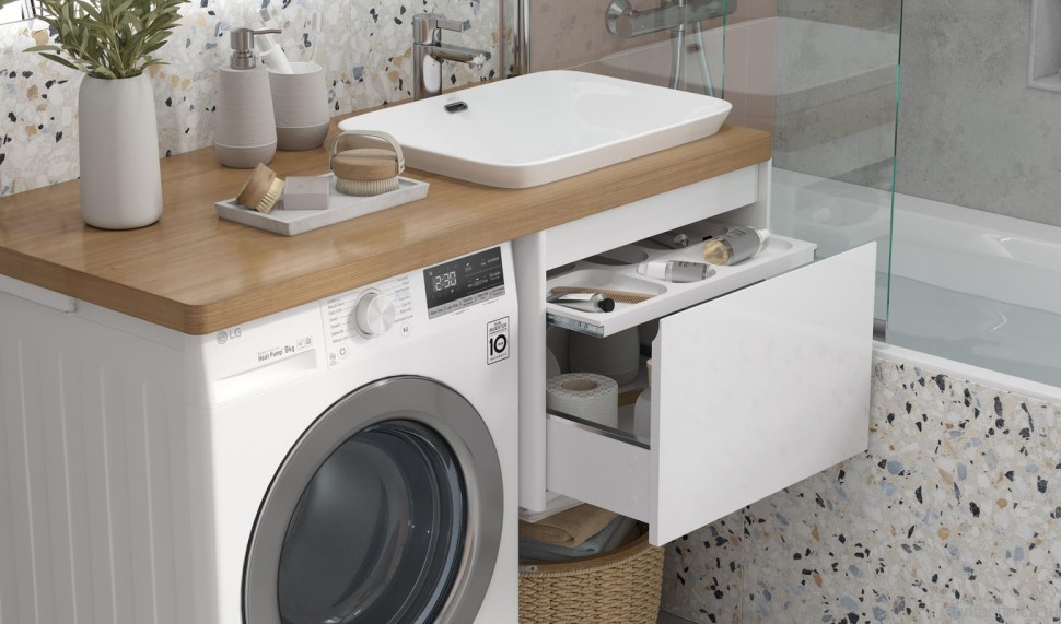 Тумба с раковиной Velvex Klaufs 56*60.1Y R под стиральную машину