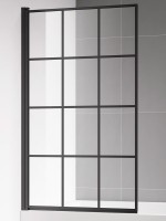 Шторка на ванну AQUAme AQM2858-L 80х140, профиль черный матовый