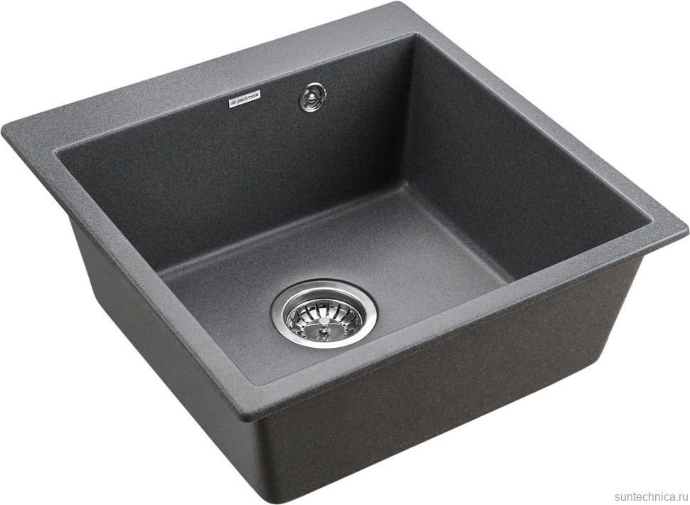 Комплект Мойка Paulmark Kante 50 PM105152-DG графит + Измельчитель Intenso