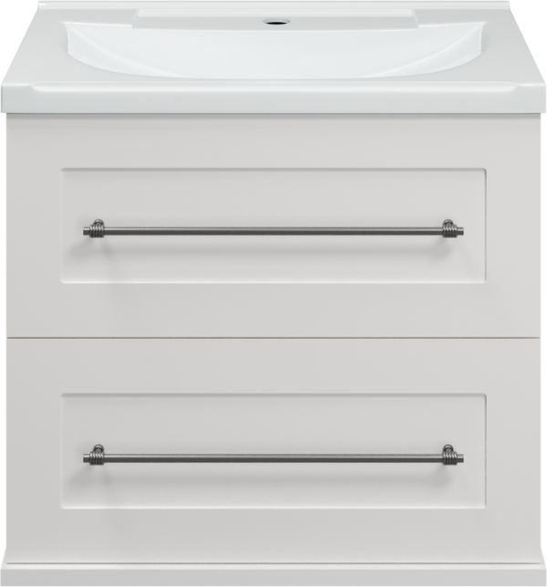 Тумба под раковину Misty Марта 60 подвесная, белая глянцевая