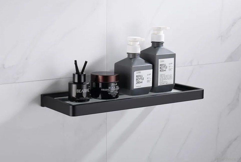 Полка под зеркало Abber Westen AA1759B 40 см, стеклянная