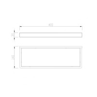 Полка под зеркало Abber Westen AA1759B 40 см, стеклянная Полка под зеркало Abber Westen AA1759B 40 см, стеклянная