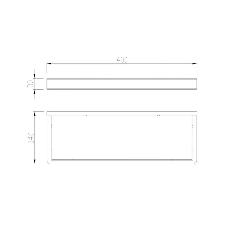Полка под зеркало Abber Westen AA1759B 40 см, стеклянная