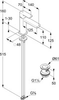 Смеситель для раковины Kludi Renon 422885375 белый матовый