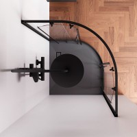 Душевой уголок AM.PM X-Joy Twin Slide W88G-205-090BT64 90x90, профиль черный