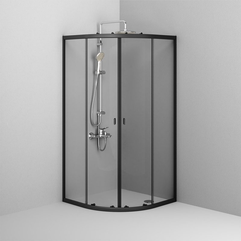Душевой уголок AM.PM X-Joy Twin Slide W88G-205-090BT64 90x90, профиль черный