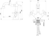 Смеситель для раковины Wonzon & Woghand WW-88139020-PG глянцевое золото