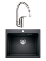Комплект Мойка Blanco Pleon 6 антрацит + Смеситель Grohe Euroeco