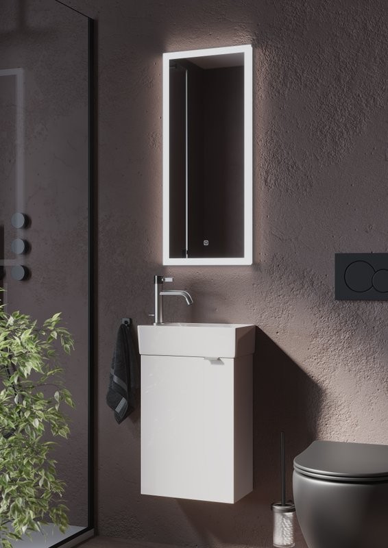 Мебель для ванной комнаты Sancos Mini 35 L подвесная, белый глянец