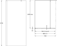 Душевая перегородка KERAMA MARAZZI Vetro VE.90.WI.BLK.M 90 см, профиль матовый черный, стекло прозрачное