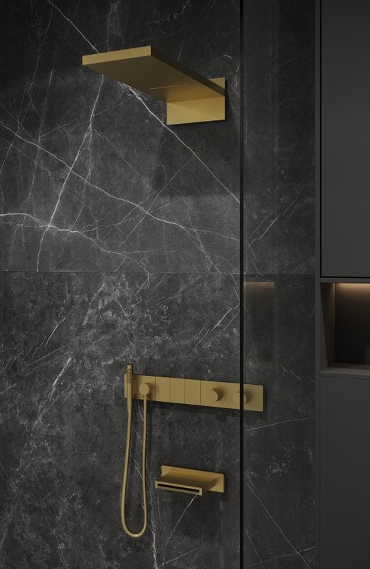 Душевой комплект Boheme Zodiac 133-2-MG термостат, С ВНУТРЕННЕЙ ЧАСТЬЮ, matt gold