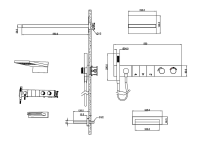 Душевой комплект Boheme Zodiac 133-2-MG термостат, С ВНУТРЕННЕЙ ЧАСТЬЮ, matt gold