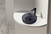 Накладная раковина Abber Glas AK2301B черная