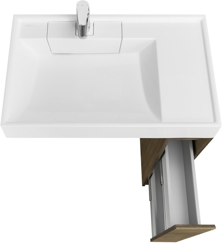 Тумба под раковину без столешницы AQUATON Лондри 20 дуб кантри, фасад дуб кантри
