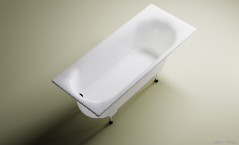 Ванна из искусственного камня Астра-Форм Лира 170x70 см, пристенная, белая, на ножках