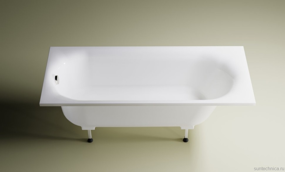 Ванна из искусственного камня Астра-Форм Лира 170x70 см, пристенная, белая, на ножках