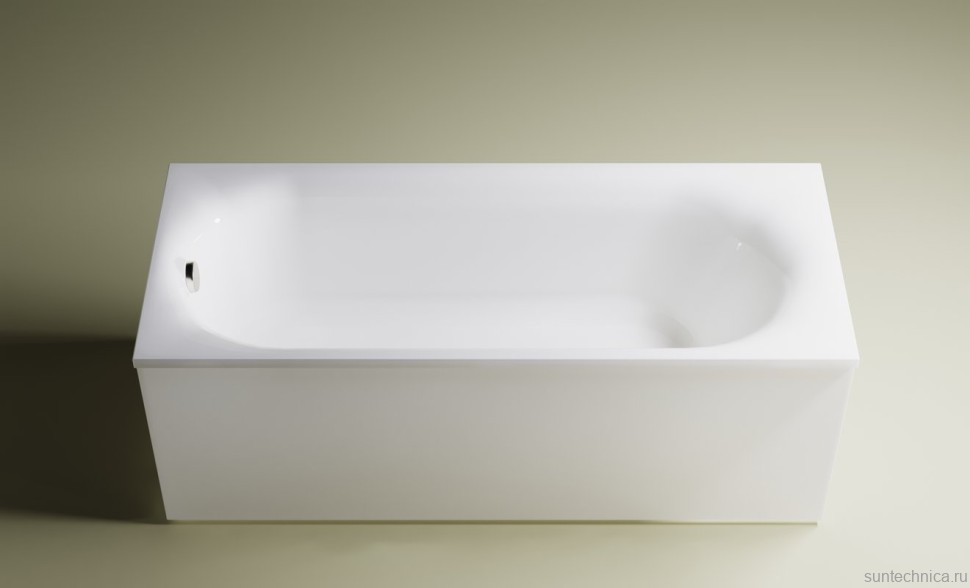 Ванна из искусственного камня Астра-Форм Лира 170x70 см, пристенная, белая, на ножках