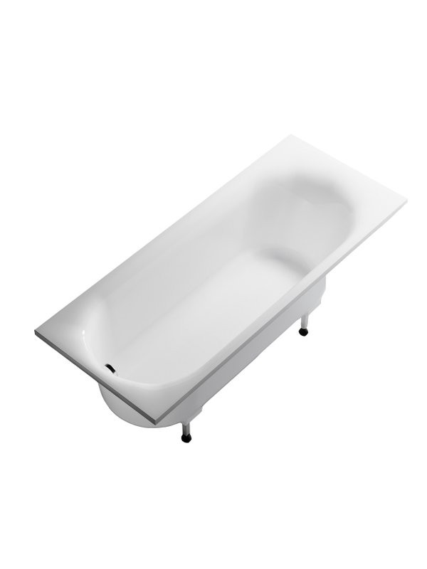 Ванна из искусственного камня Астра-Форм Лира 170x70 см, пристенная, белая, на ножках