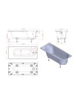 Ванна из искусственного камня Астра-Форм Лира 170x70 см, пристенная, белая, на ножках