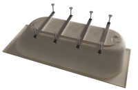 Акриловая ванна Radomir Виктория лайт Ангосто 180x70 см, встраиваемая, белая, на ножках