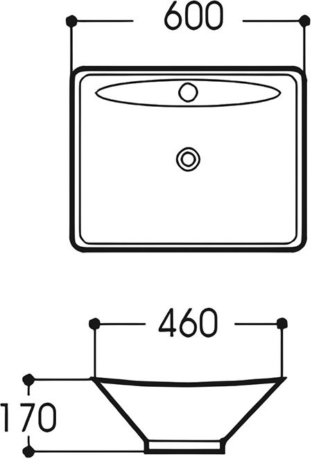 Накладная раковина AQUATEK AQ5518-00
