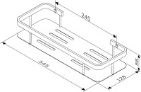 Полка AM.PM Sense L A7453222 черная, 2 шт.
