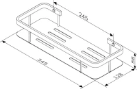 Полка AM.PM Sense L A7453222 черная, 2 шт. Полка AM.PM Sense L A7453222 черная, 2 шт.