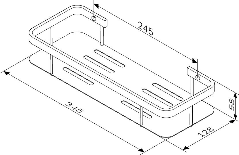 Полка AM.PM Sense L A7453222 черная, 2 шт.
