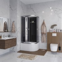 Душевая кабина Niagara Eco E90/70/40L/TN/BK 90х70 см, без крыши