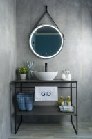 Накладная раковина GID Lago N9138 41 глянцевая белая, овальная, фаянс