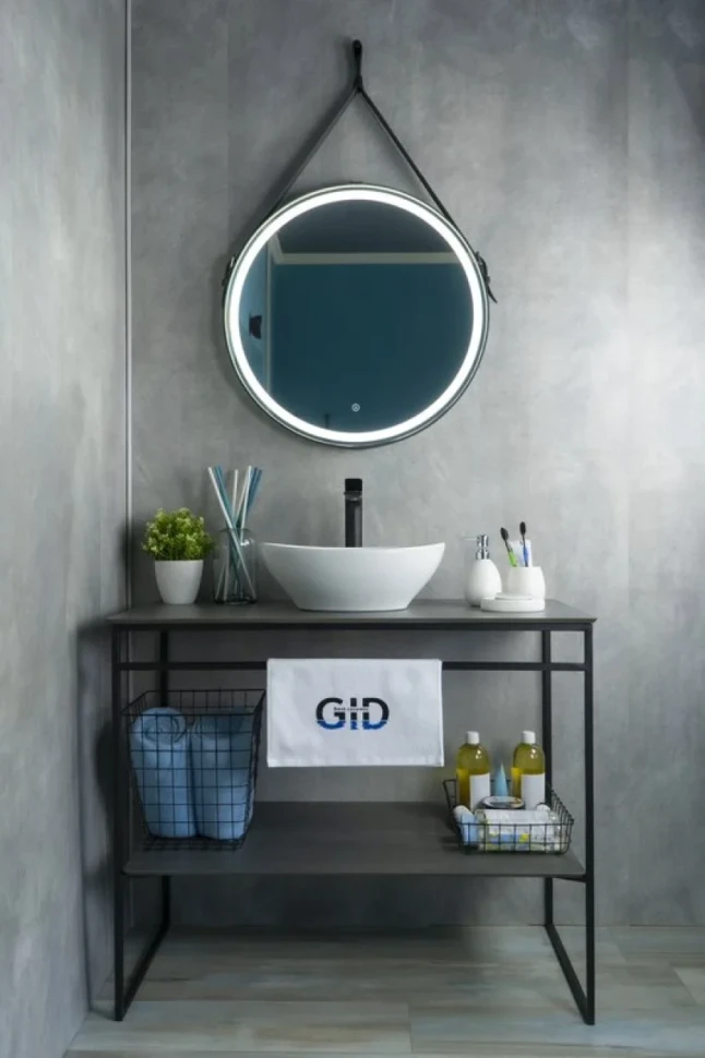 Накладная раковина GID Lago N9138 41 глянцевая белая, овальная, фаянс