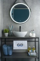 Накладная раковина GID Lago N9138 41 глянцевая белая, овальная, фаянс