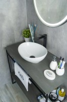 Накладная раковина GID Lago N9138 41 глянцевая белая, овальная, фаянс