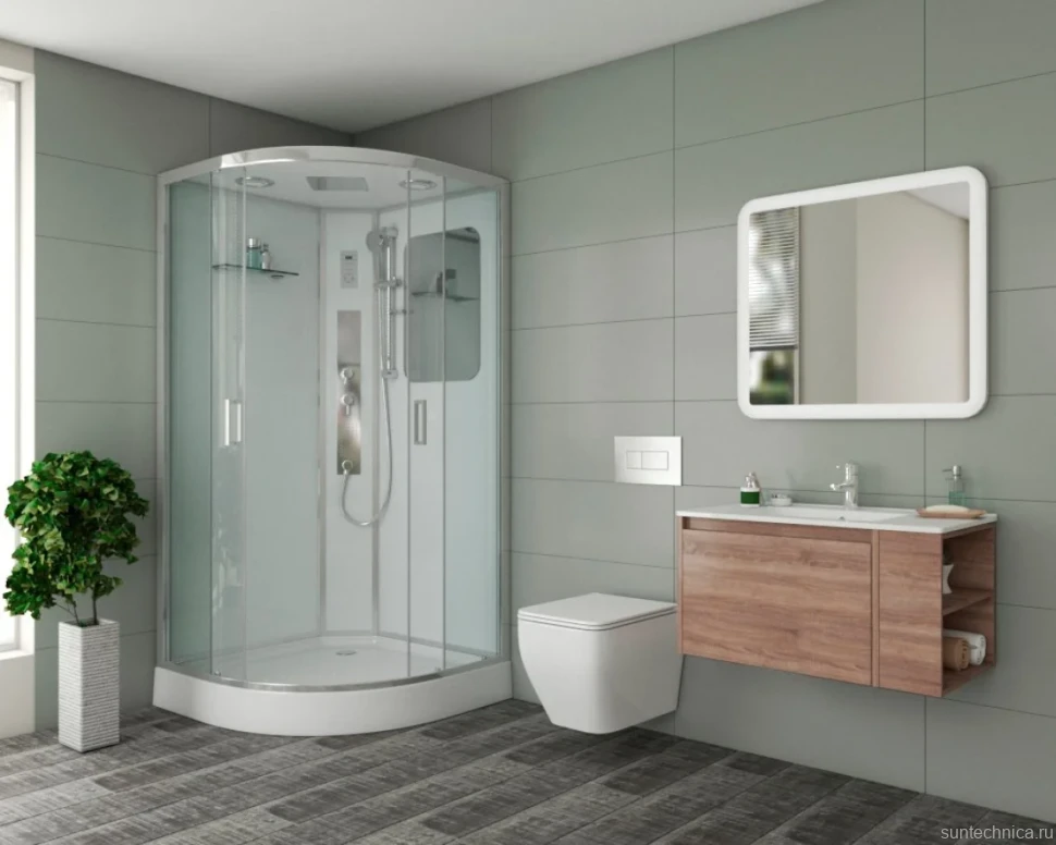 Душевая кабина Niagara Premium NG-6002-01G 100х100х210, с низким поддоном