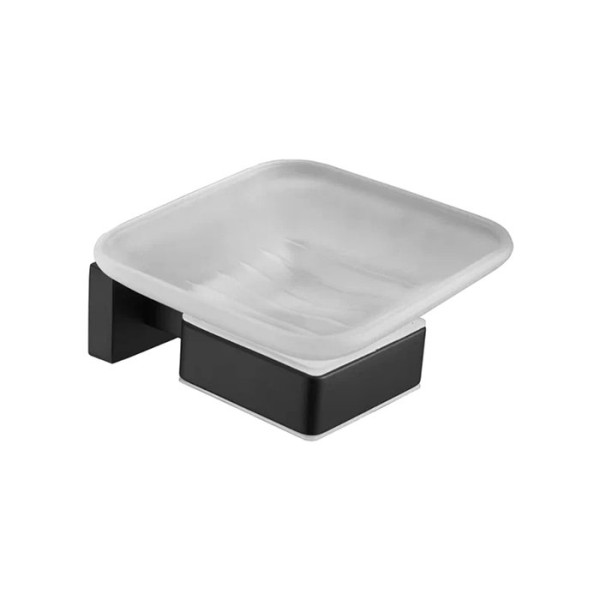 Мыльница Shevanik SG56H SG5603H настенная, стеклянная, черная