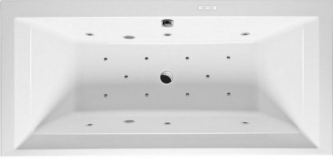 Акриловая ванна Excellent Crown Grand WAEX.CRG19.RELAX 190x90 см, встраиваемая, с гидромассажем, белая, с каркасом, со сливом-переливом