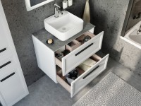 Мебель для ванной комнаты STWORKI Эстерсунд 75 белая матовая, роверелла