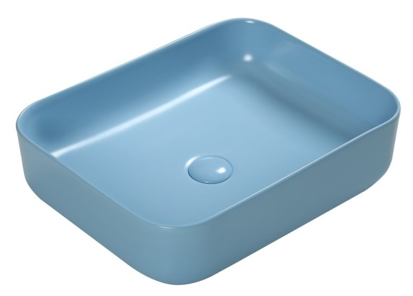 Накладная раковина SantiLine SL-1051BL голубая матовая