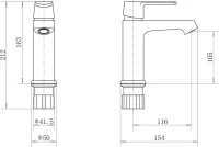 Смеситель для раковины Fashun A1089 хром Смеситель для раковины Fashun A1089 хром