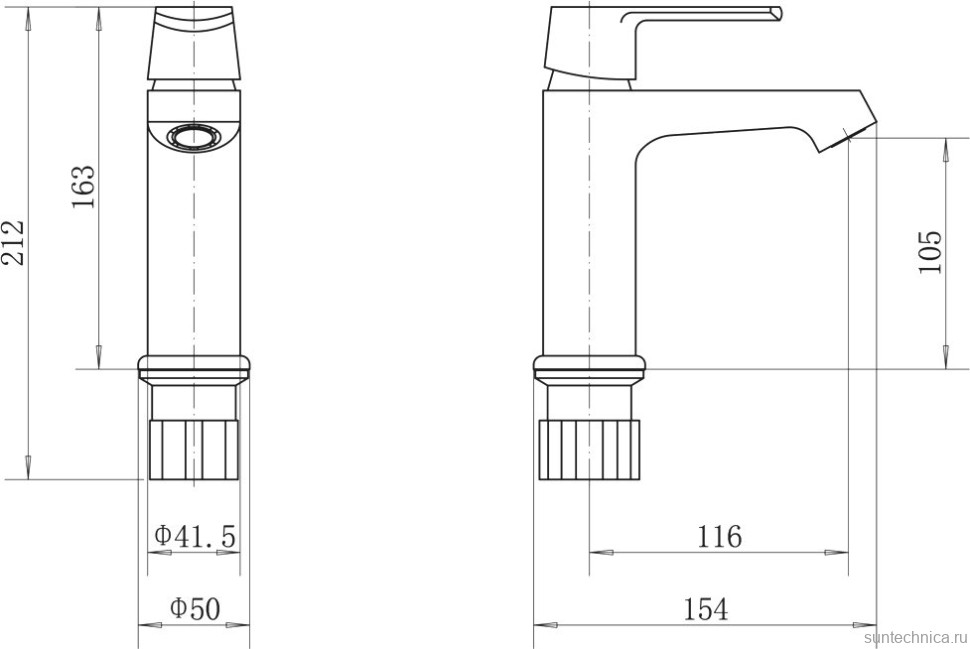 Смеситель для раковины Fashun A1089 хром