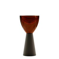 Раковина напольная Abber Kristall AT2703Black-Opal 45 глянцевая коричневая, матовая черная, круглая, моноблок