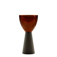 Раковина напольная Abber Kristall AT2703Black-Opal 45 глянцевая коричневая, матовая черная, круглая, моноблок